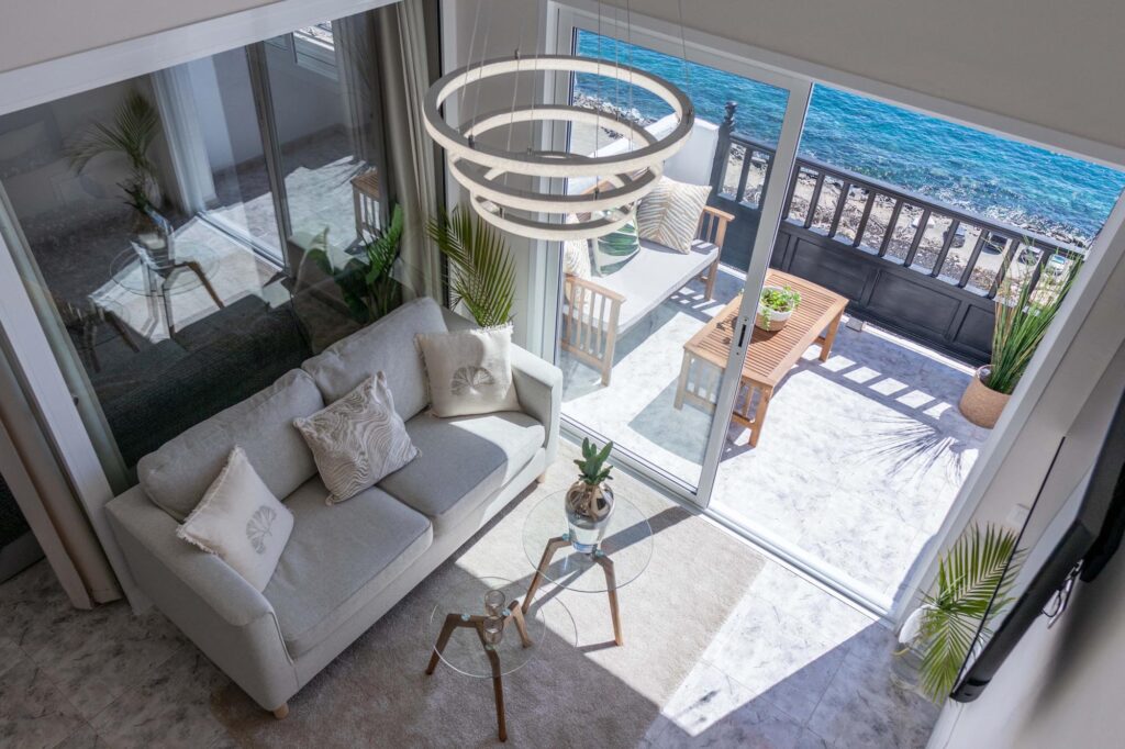 The living room taken from above