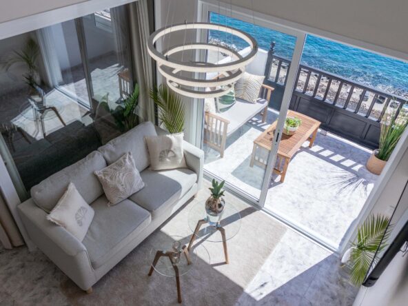 The living room taken from above